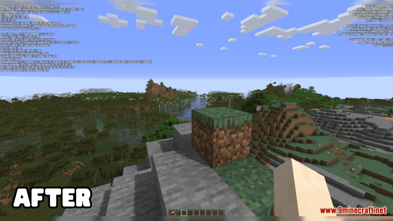 description_1 Limpar o mod F3 (1. 20. 2) - Limpar a tela de depuração