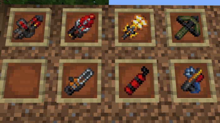 image 1 for Crazy Weaponz Add-on (1.20) - MCPE/Bedrock Mod