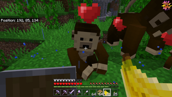 image 7 for Banana Munkies Add-on (1.20) - MCPE/Bedrock Mod