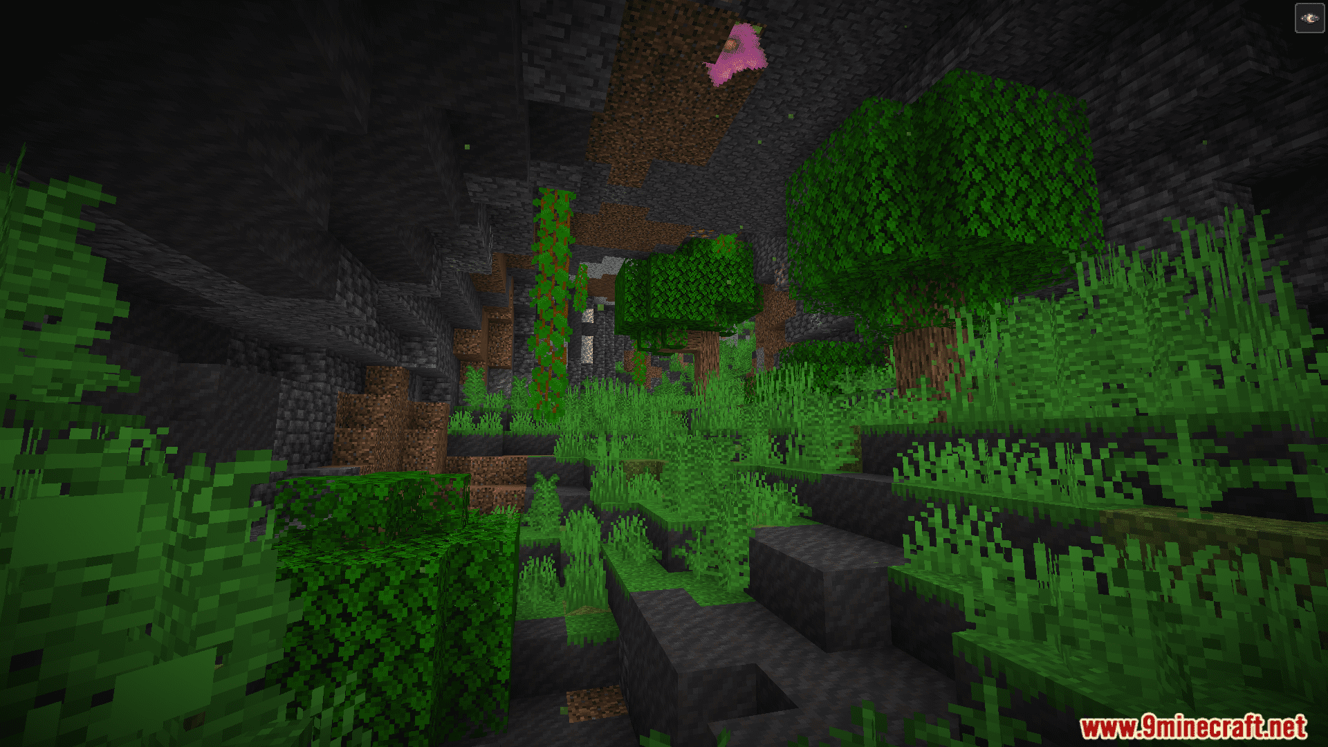 description_4 Selva subterránea Mod (1.20.4) - agrega un bioma y una estructura de la selva subterránea