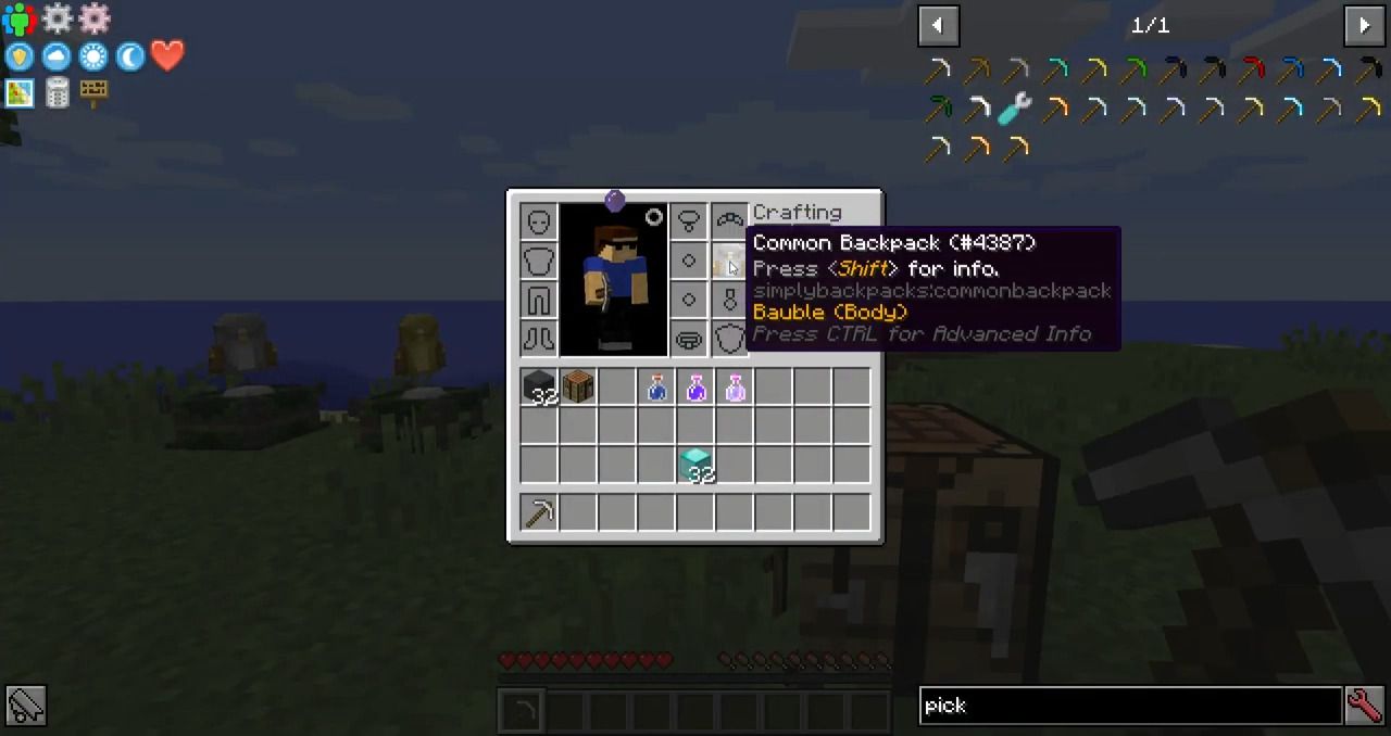 description_7 Simplemente Mochila Mod - almacenar cosas