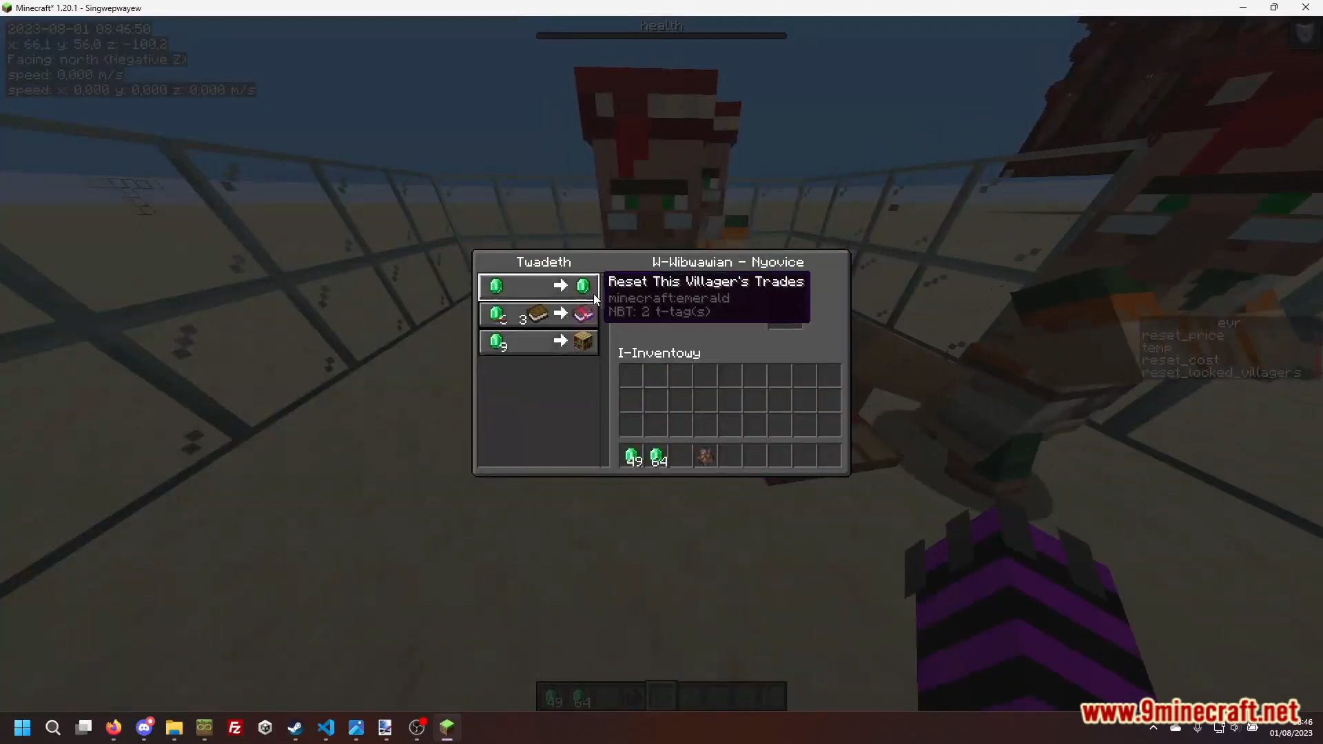 description_5 Trade Reset Data Pack (1.20.2, 1.19.4) - optimized management of villagers in Minecraft!