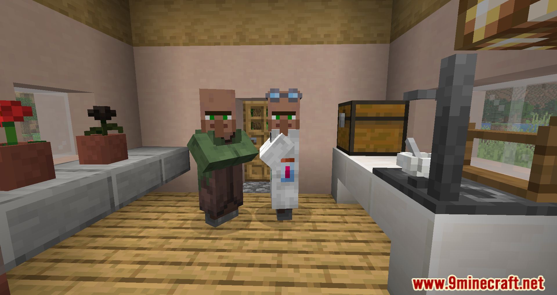 description_9 Villagers Plus Mod 1.20.1 - новые жители, торговля