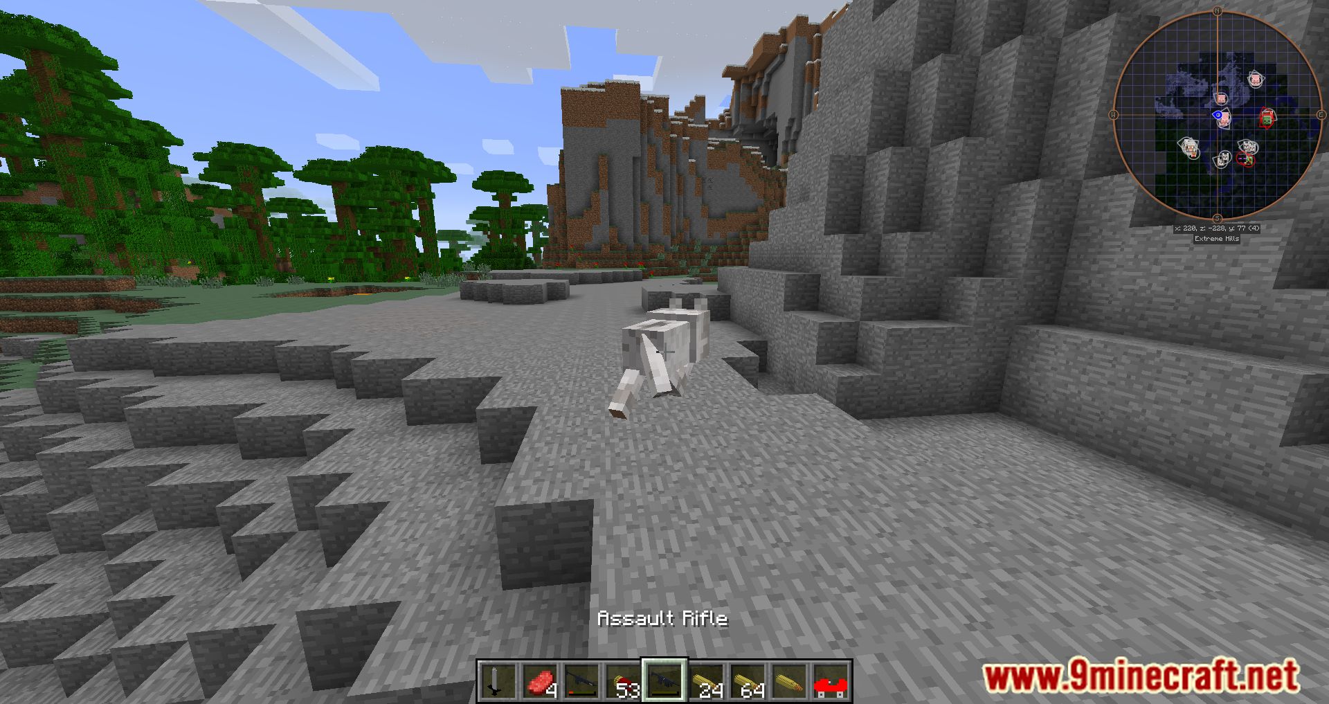 description_13 Guns, Cars, and Morph Modpack (1.7.10) - перестрелки, гонки и веселье