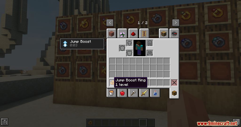 description_4 Magic Rings Mod (1.20.1) - ring with power fuse