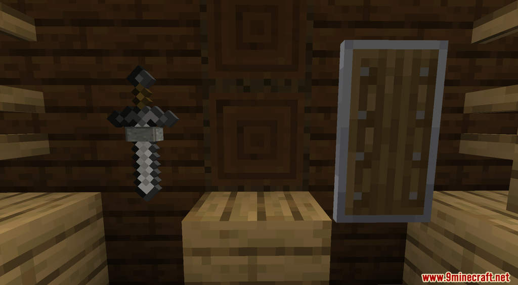 description_7 Tool Rack Data Pack (1.20.2, 1.19.4) - хранит инструменты и оружие!