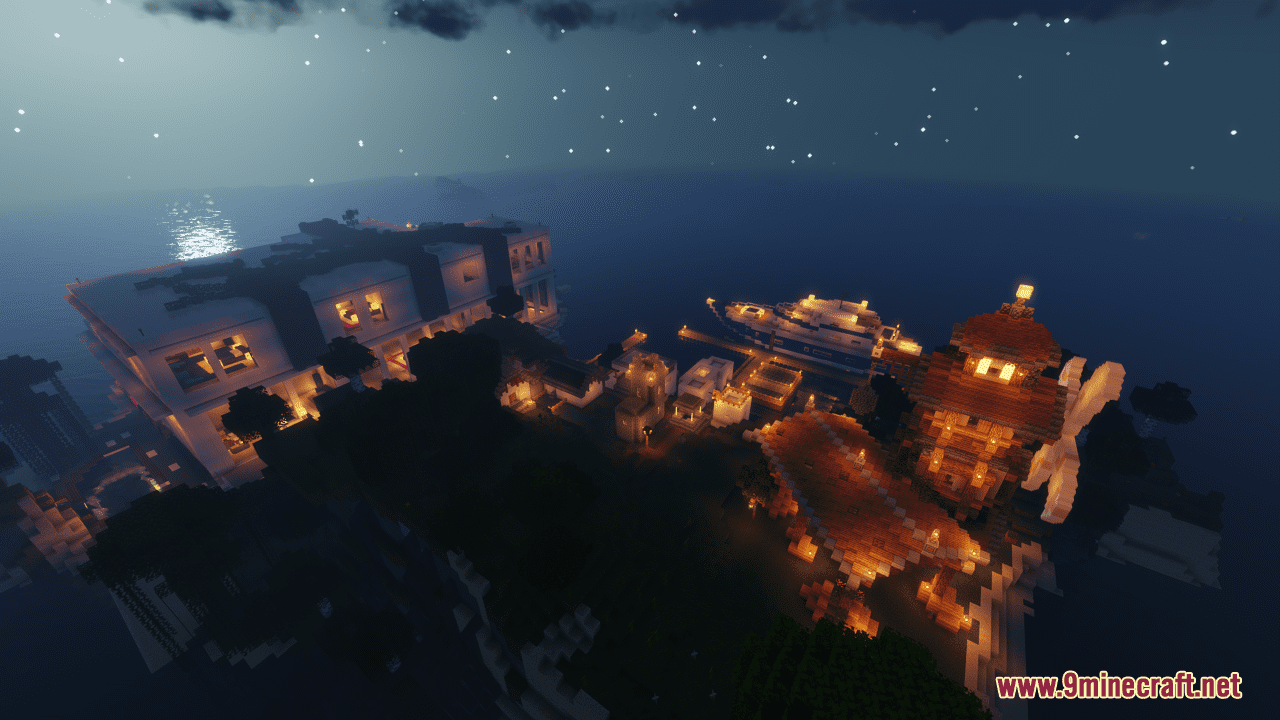 description_9 Map Zen Garden Island Resort (1.20.4, 1.19.4) - Japanese seaside resort