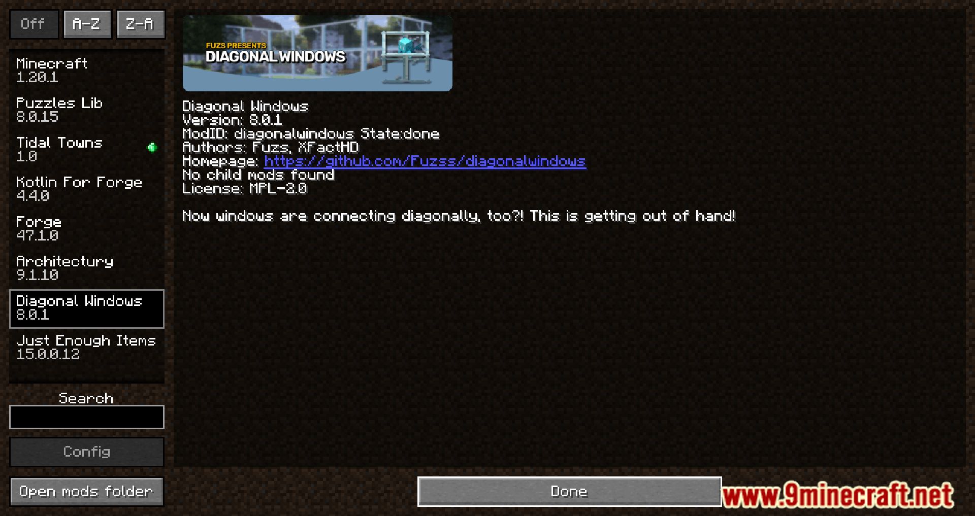 description_0 Diagonal Windows Mod (1.20.4) - ¡Nuevas esquinas en el cristal!