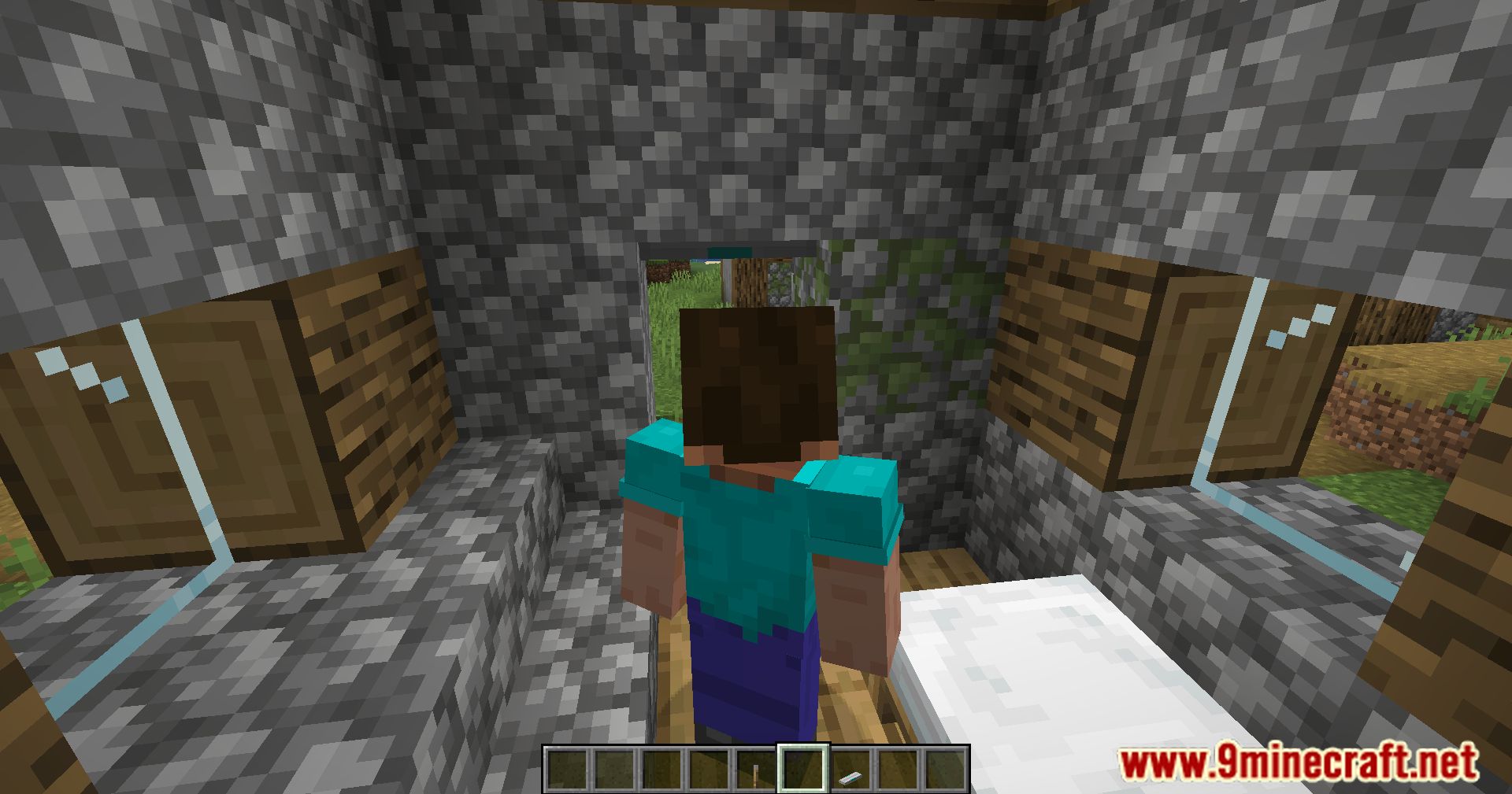 description_9 Laser Bridges & Doors Mod (1.19.4) Fabric/Quilt version - a futuristic combination of functionality and style!