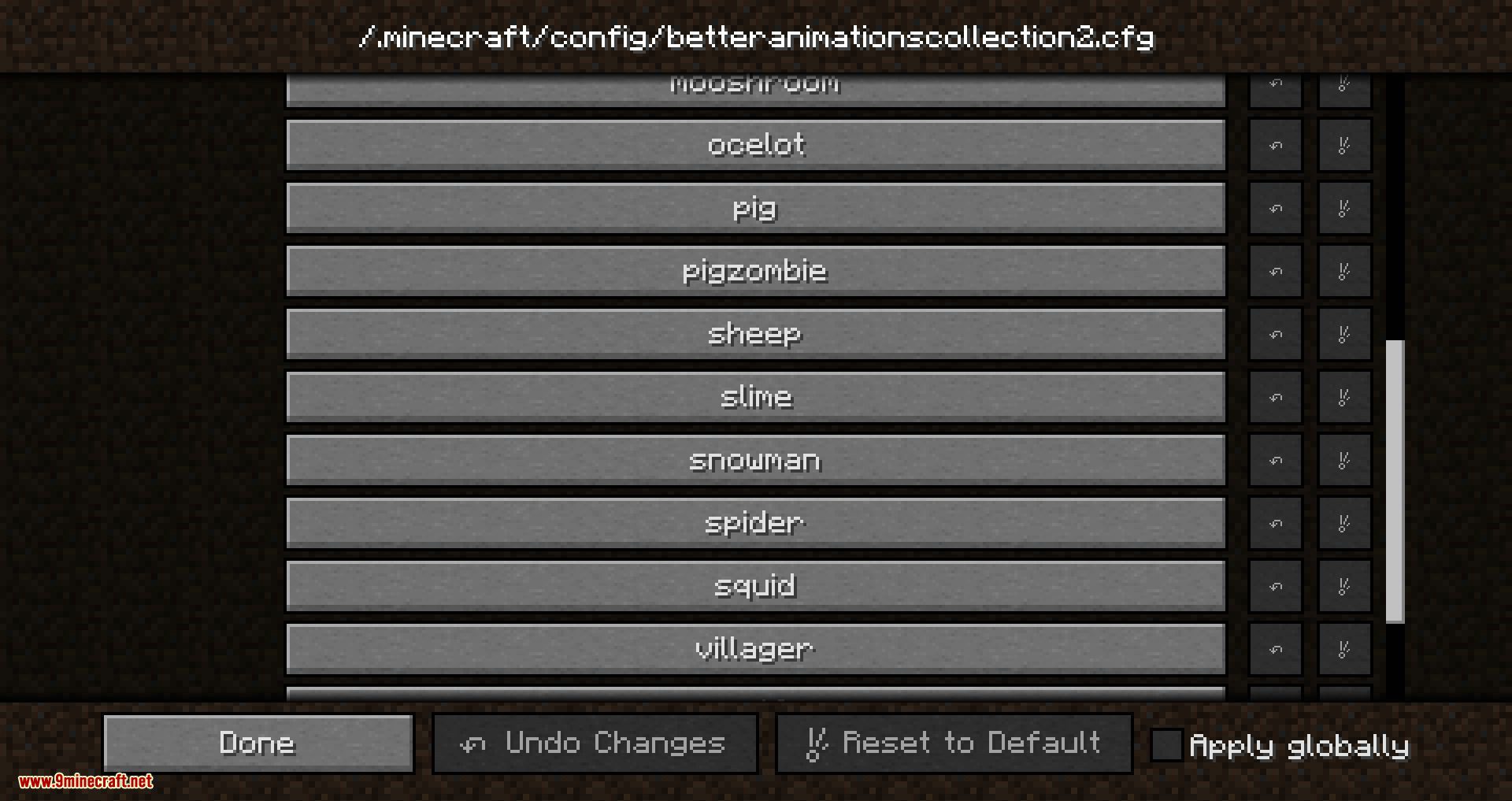 description_13 Better Animations Collection 2 Mod 1.20.4 - Changes to in-game models