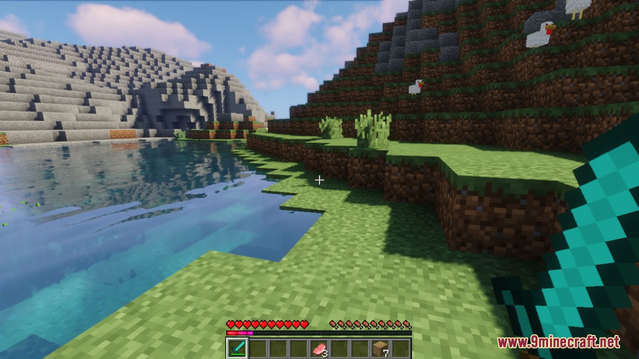description_3 Rainbow XP Bar And Ping Resource Pack (1.18.2, 1.19, 1.19.1, 1.19.2, 1.19.4) - texture pack