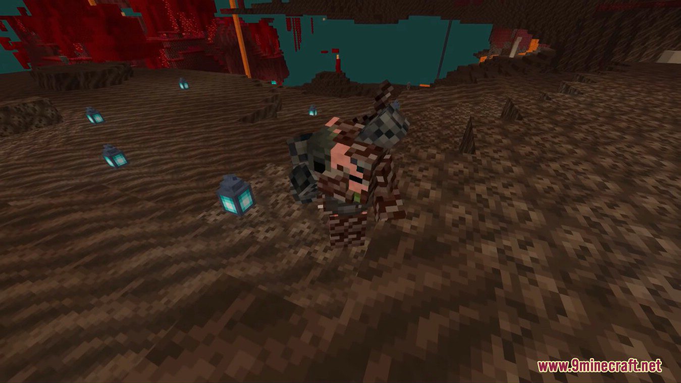 description_7 Rotten Piglins Mod 1.18.2 - variation on the zombie Piglins theme