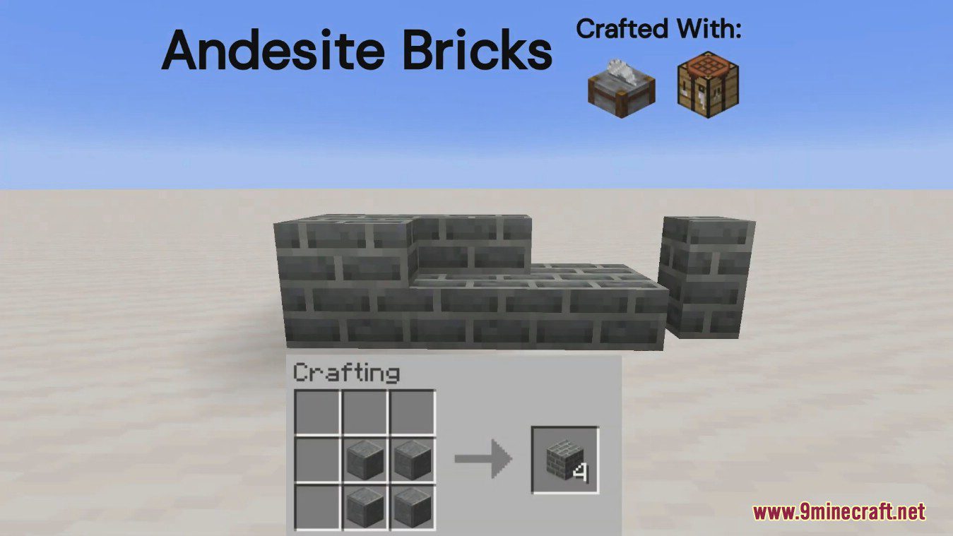 description_7 Мод Chiseled Bricks and Tiles (1.20.1) - ванильный вариант каменных блоков
