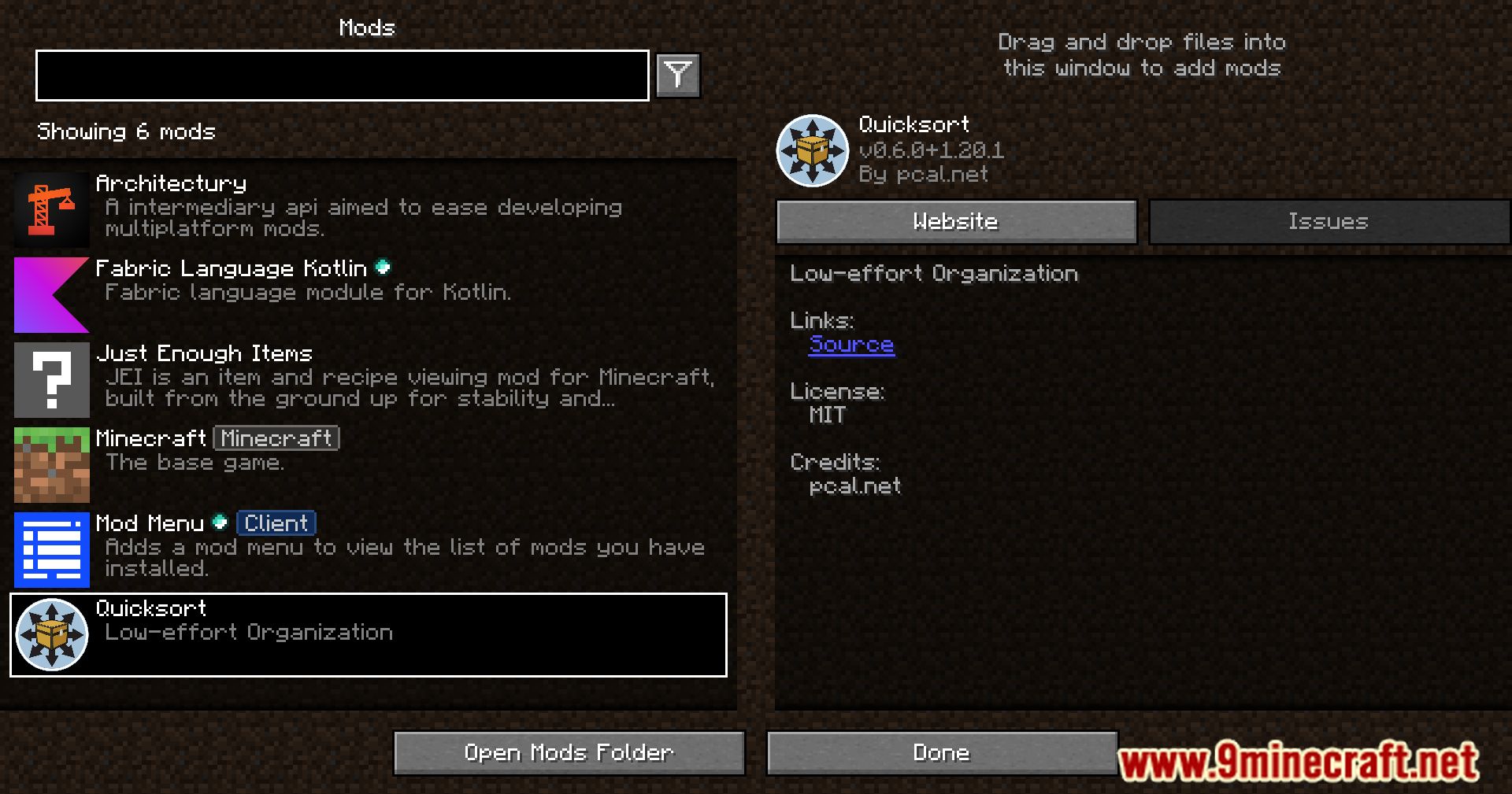 description_0 Quicksort Mod (1.20.4) - organizational simplicity, optimize your workshop!