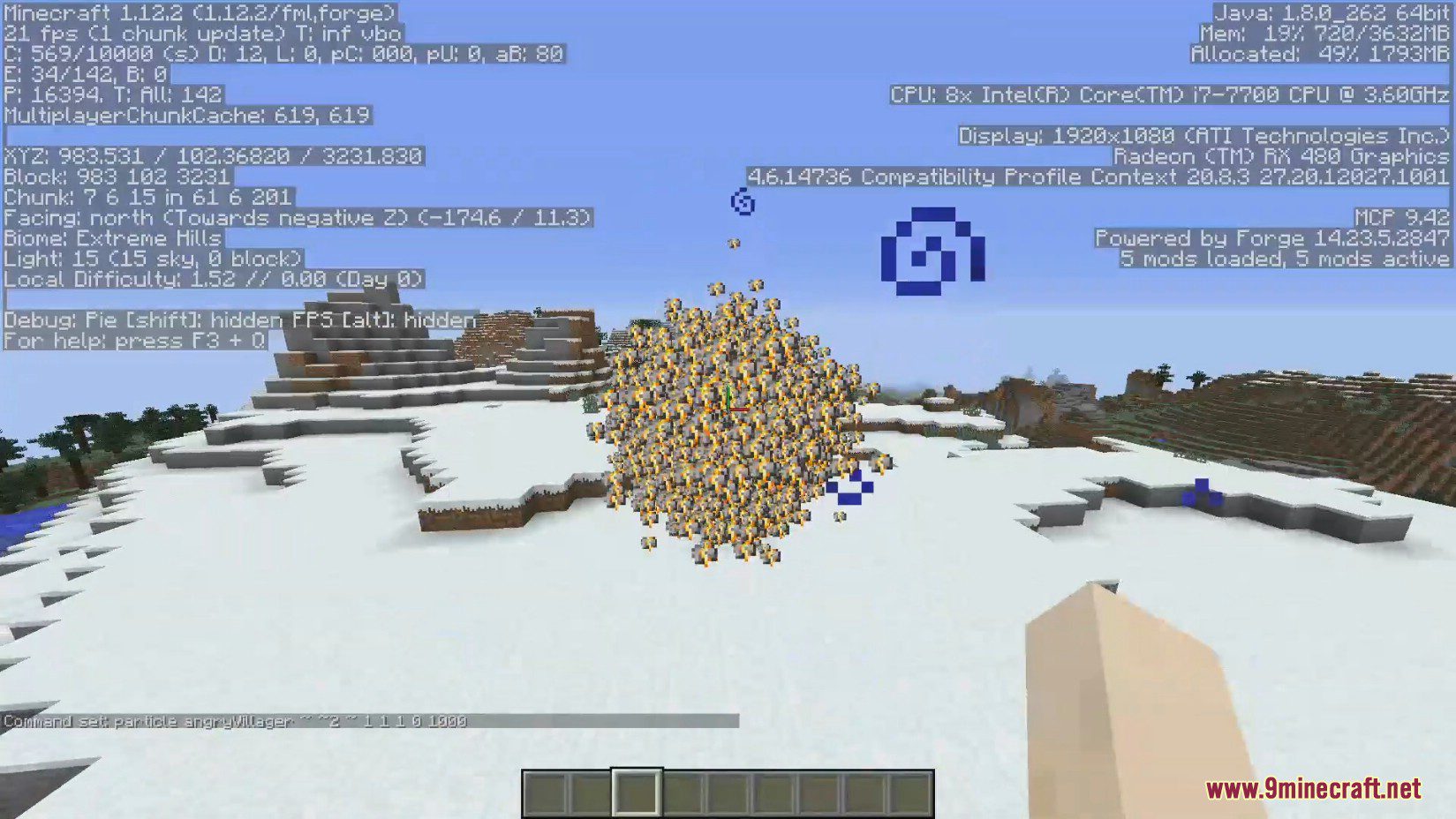 image 2 for Particle Detection Mode (1.12.2) - Frustum to select particles from the player's field of view