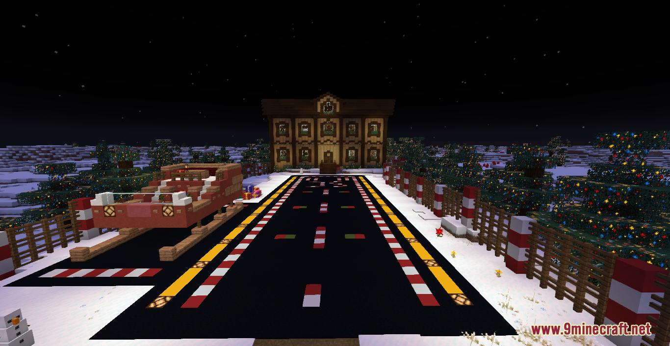 description_5 Snowy Christmas map for Minecraft 1.17.1