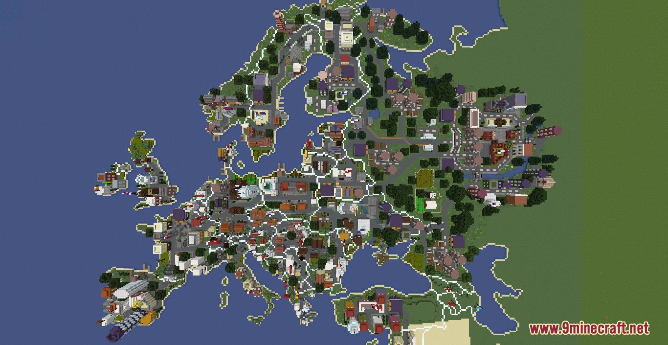 description_0 Europe Map (1.20.4, 1.20.1, 1.19.4, 1.19.2, 1.18.2) - Play Europe Map