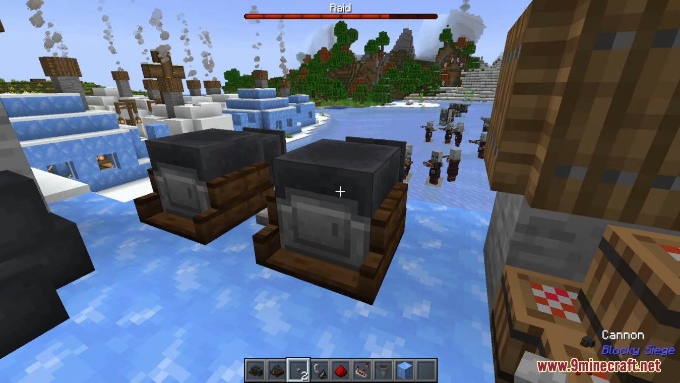 description_7 Blocky Siege Mod (1.19.2) - пушка, вахо, миномет