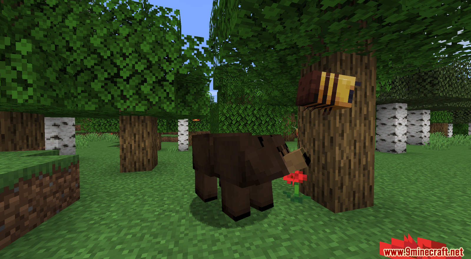description_8 Grizzly Bear Mod 1.20.1 - Territorial neutral mob