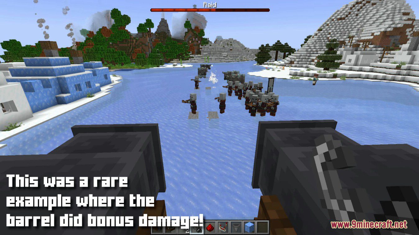 description_11 Blocky Siege Mod (1.19.2) - пушка, вахо, миномет