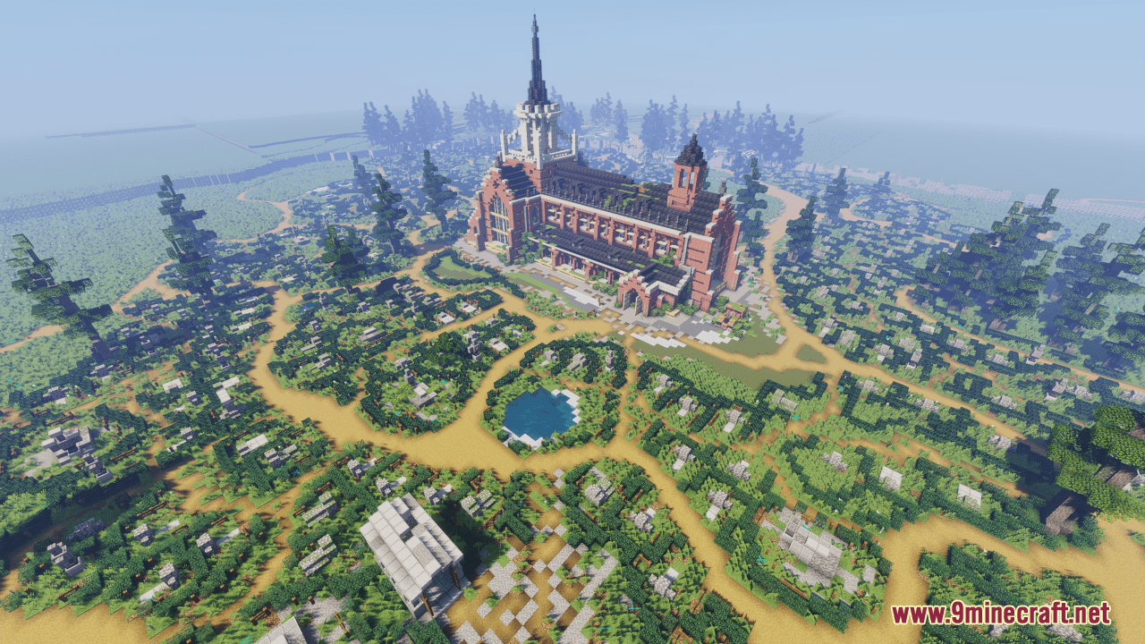 description_2 Ruined Brick Church Map (1.20.4, 1.19.4) - Nature's Reclaim