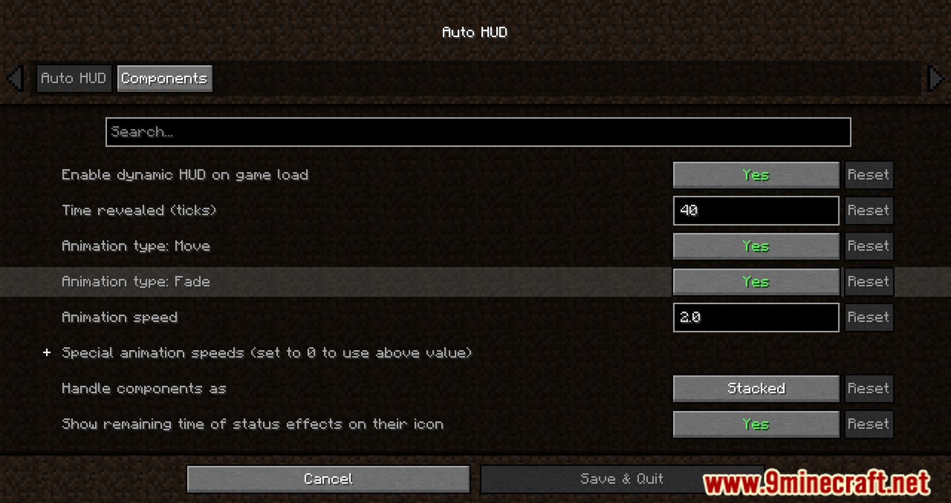 description_3 Auto HUD Mod (1.20.4) Fabric version - A mod that allows you to know when to hide an image
