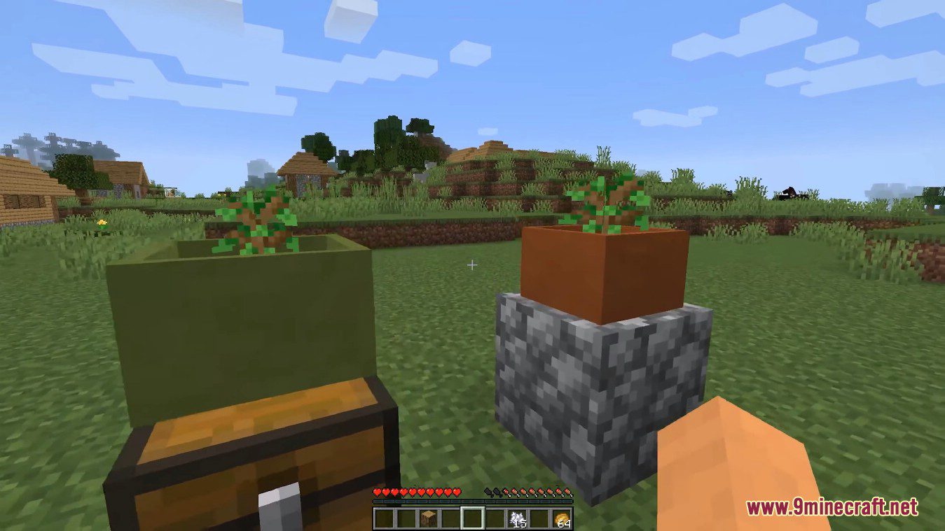 description_6 Árboles botánicos Mod (1.20.4) - árboles en crecimiento en macetas pequeñas