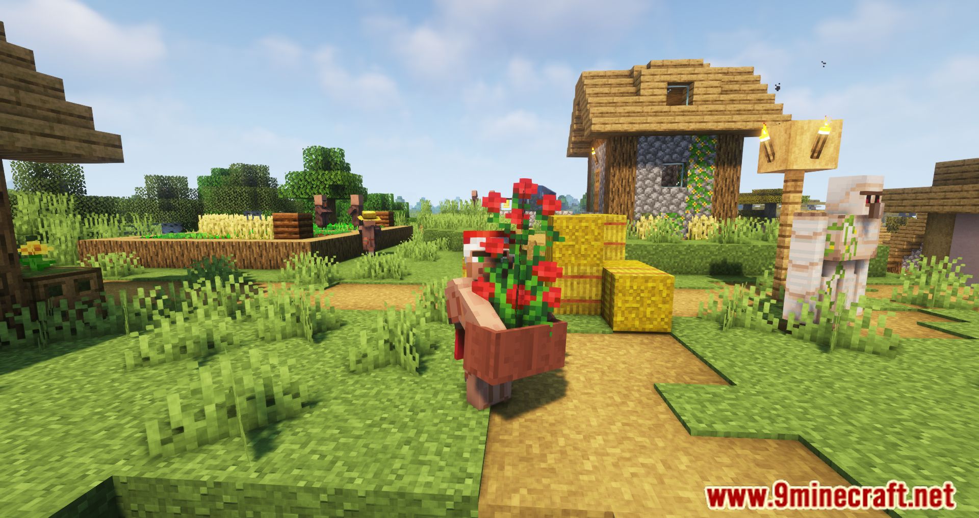 image 8 for Floral Enchantment Mod (1.20.4) - base decorated with flowers