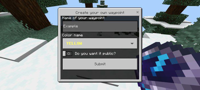 image 3 for Advanced Waypoint Plugin (1.20) - MCPE/Bedrock mod