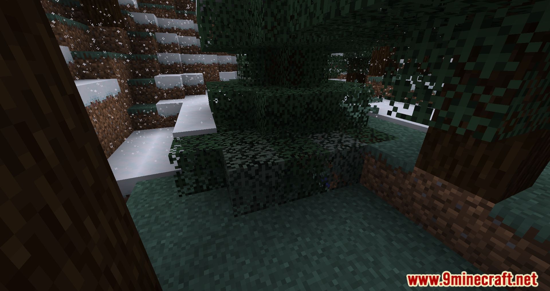 image 2 for Snowy Leaves Plus Mod (1.20.5) - Witness the magic of nature!
