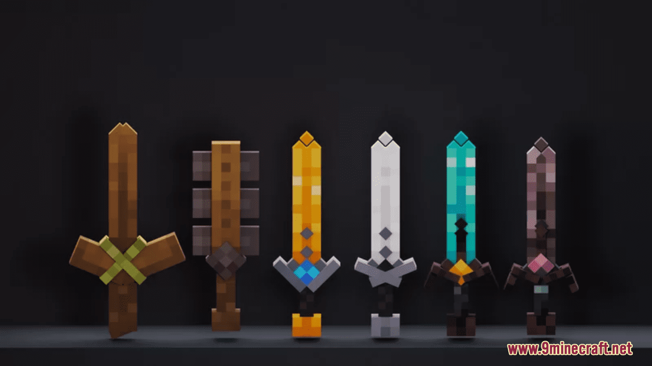 description_13 Aesthetic Tools And Weapons Resource Pack (1.19.4, 1.19.2) - Пакет текстур