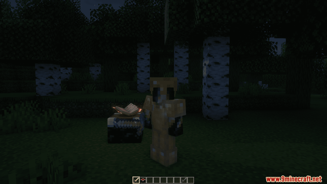 image 4 for Dark Glint Mod (1.20.5) - dark blue shine nebula with vanilla enchantment