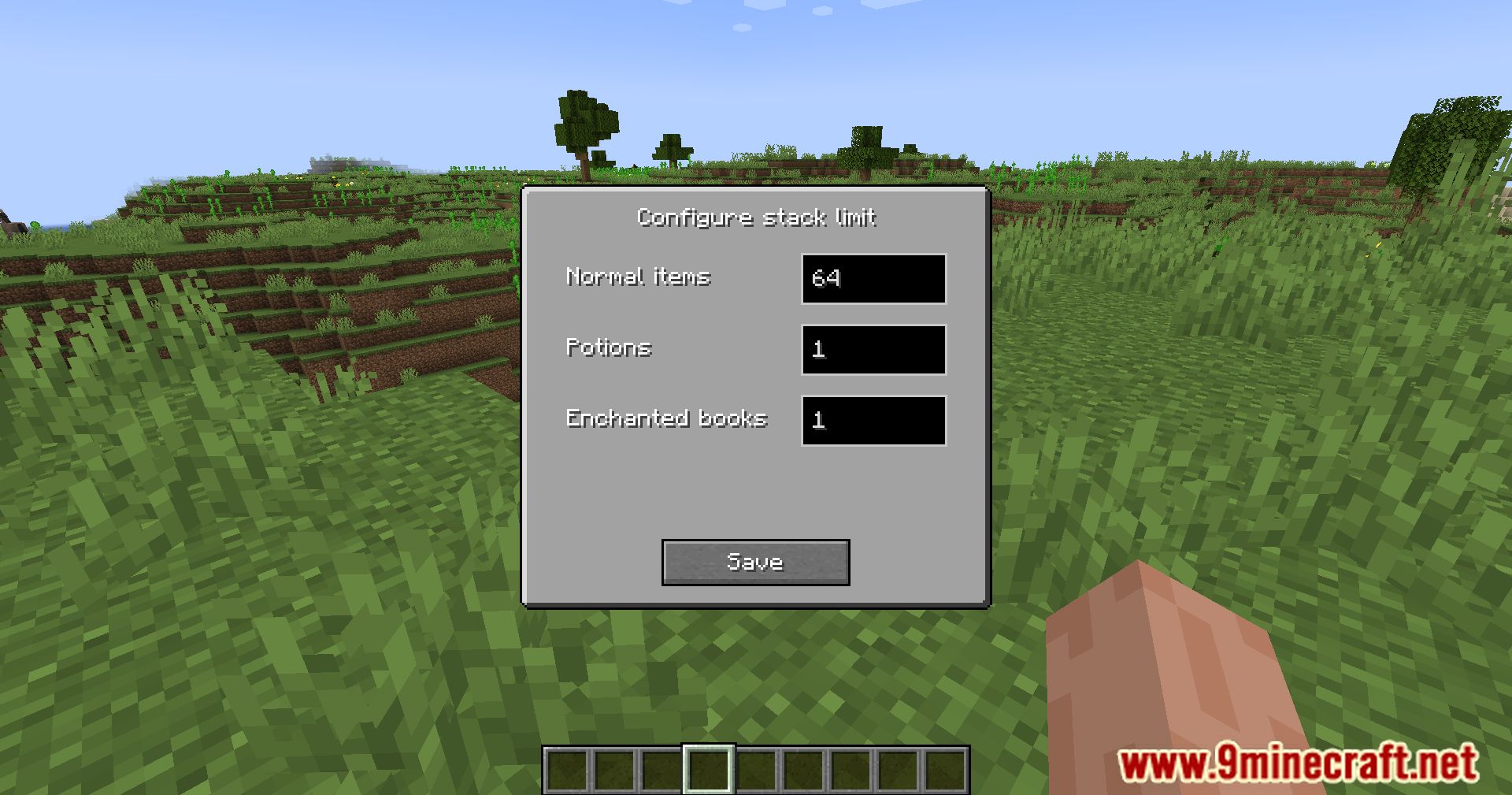 description_2 Bigger Stacks Mod (1.20.1) - ajuste del tamaño de la pila en Minecraft