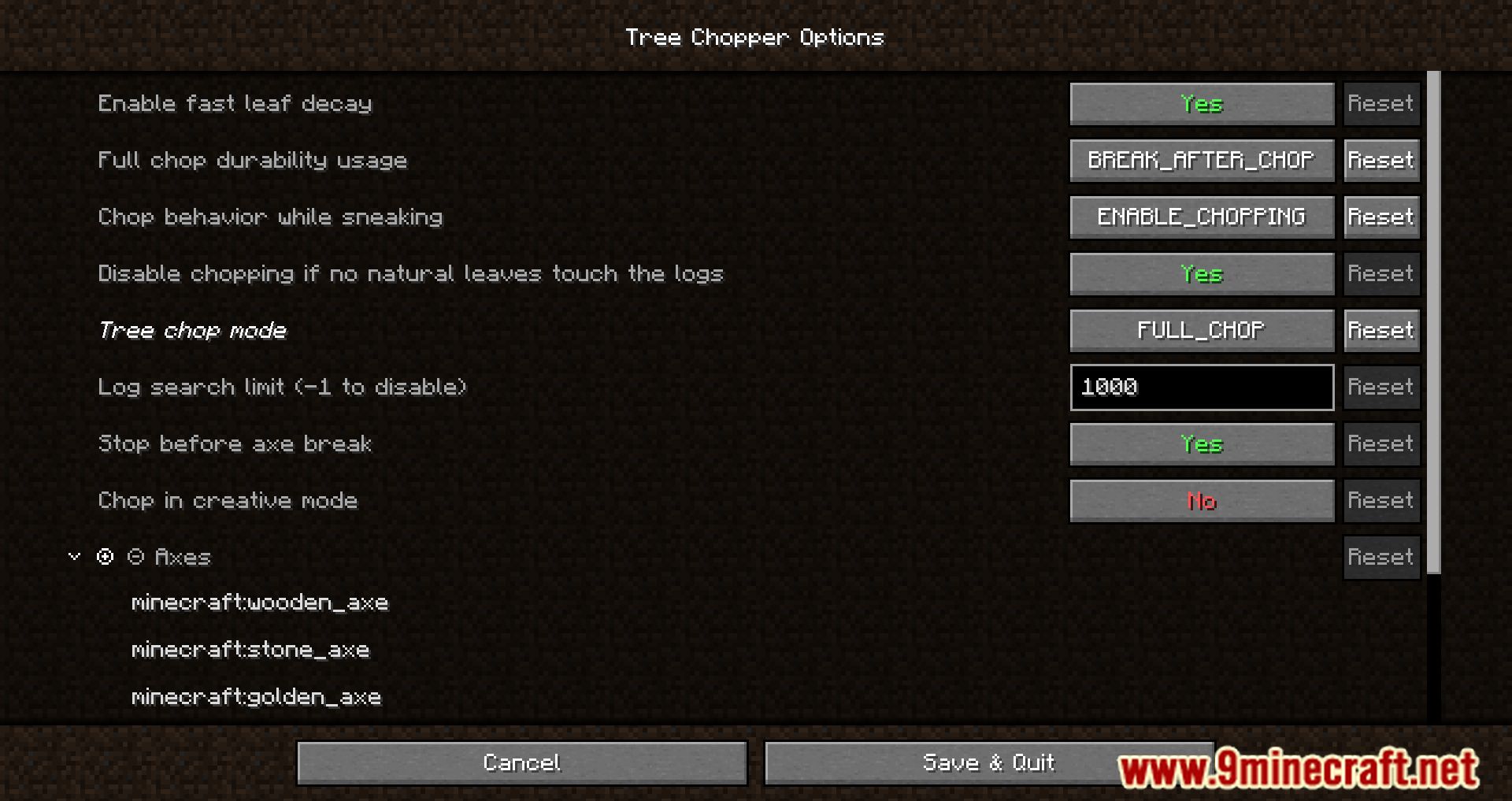 description_8 Мод Fabric Tree chopper - более легкая и реалистичная рубка деревьев