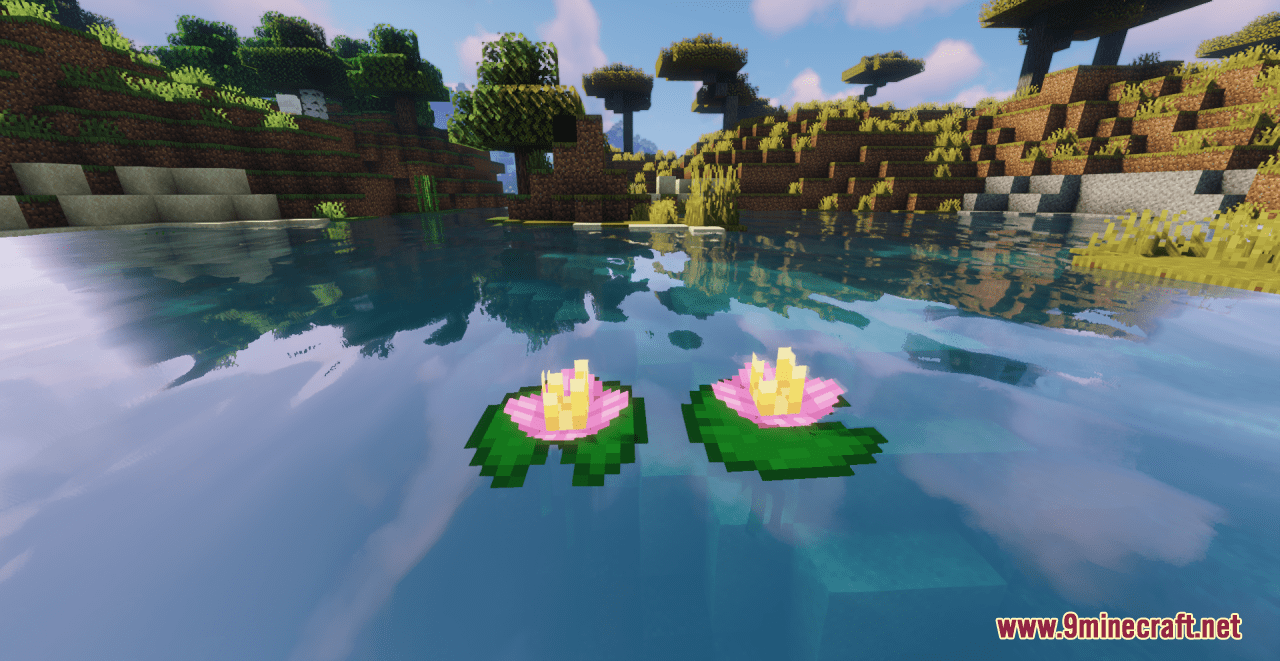 description_11 Lotus flower resource pack (1.19.4, 1.19.2, 1.19) - Пакет текстур