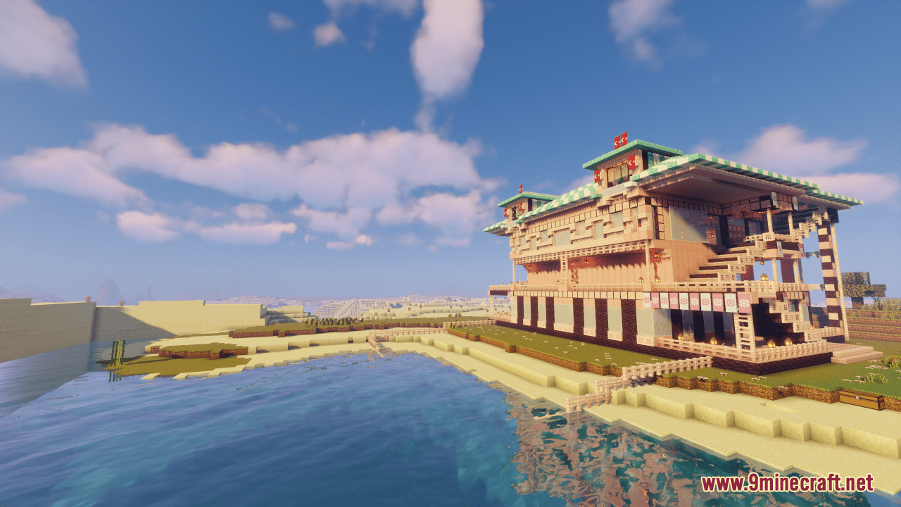 description_8 Beach House Map (1.20.4, 1.19.4) - Serene Sands Map Type: House