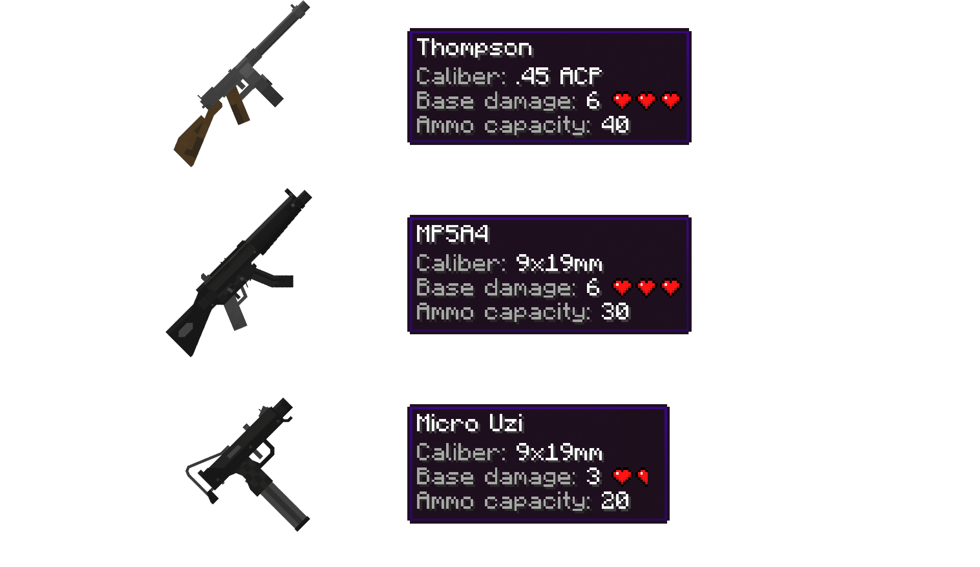 description_2 Mo' Guns Mod (1.19.2) - automatic, pistol and SMG weapons