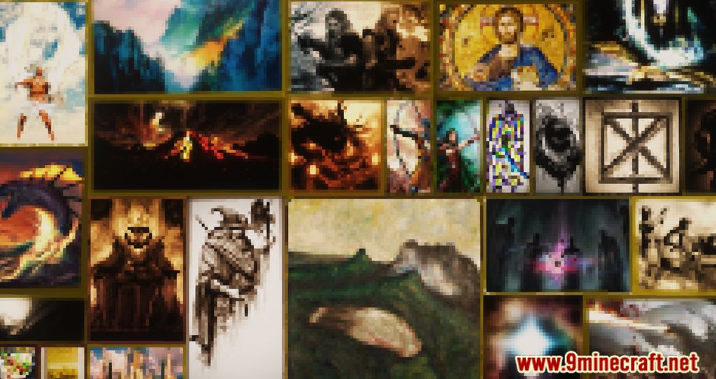description_2 Medieval Paintings Mod 1.20.1 - Украсьте свои средневековые замки