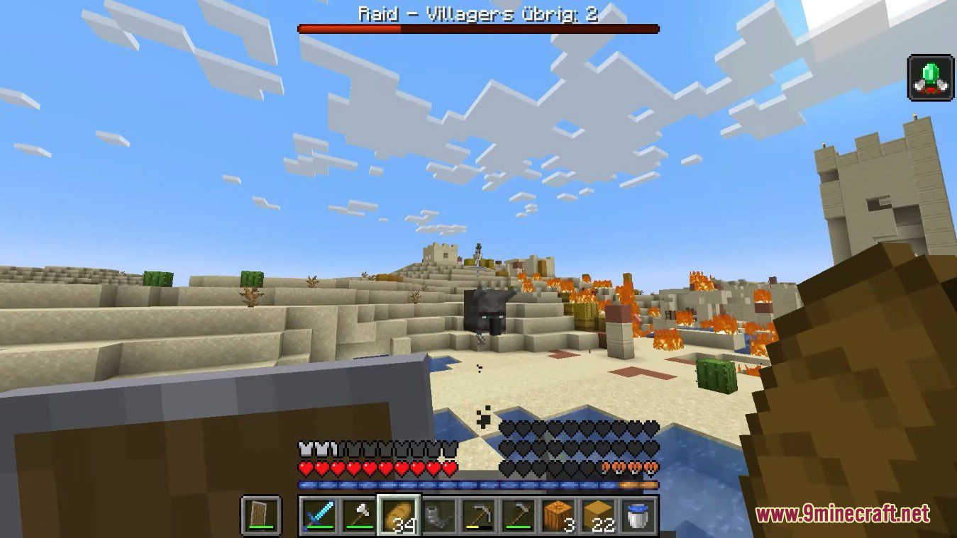 description_14 Attack On Villager Mod (1.19.2) - контратака на деревню