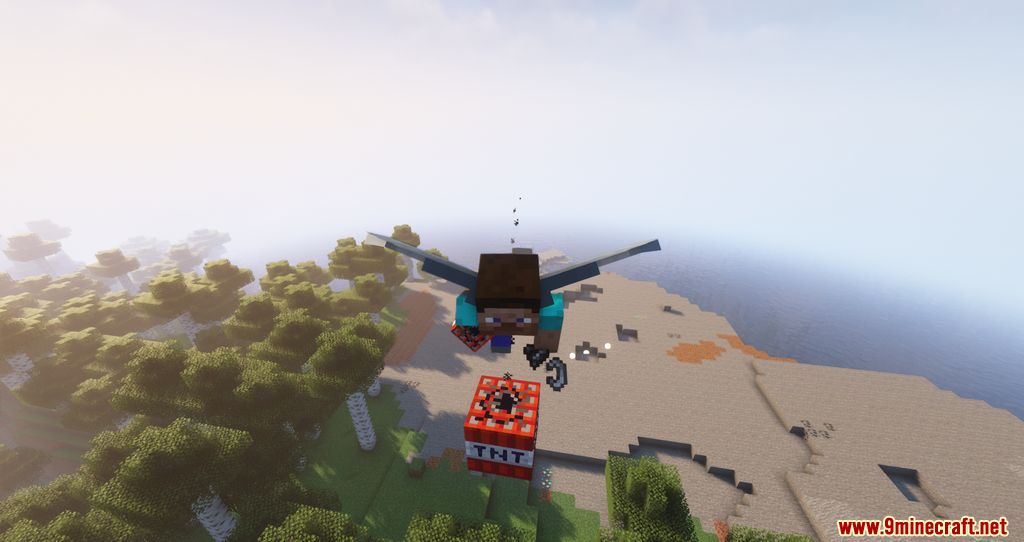 description_7 Elytra Bombing Mod- новый стиль PvP с использованием TNT