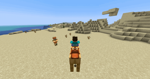 description_1 Villager Transportation Mod (1.20.4) - Viaje en camello