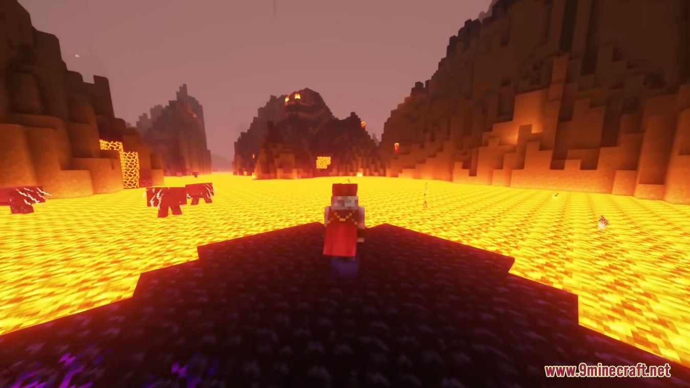Imagen 1 para Lava Walker Mod (1.20.4) - le permite caminar sobre la lava