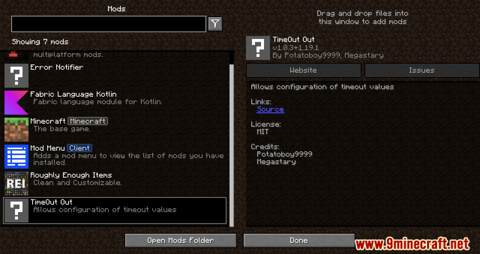 description_0 TimeOut Mod (1.20.4) - allows you to set a connection timeout