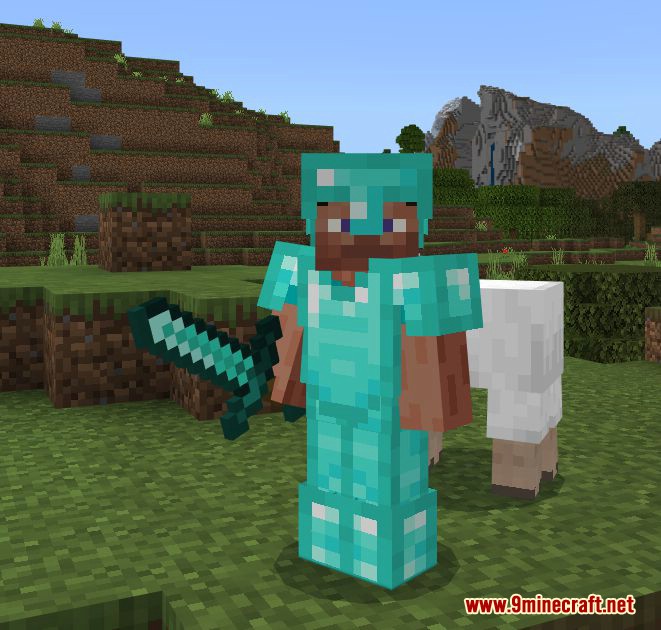 imagem 1 para Addon para bloquear espadas (1.20) - MCPE/Bedrock Mod