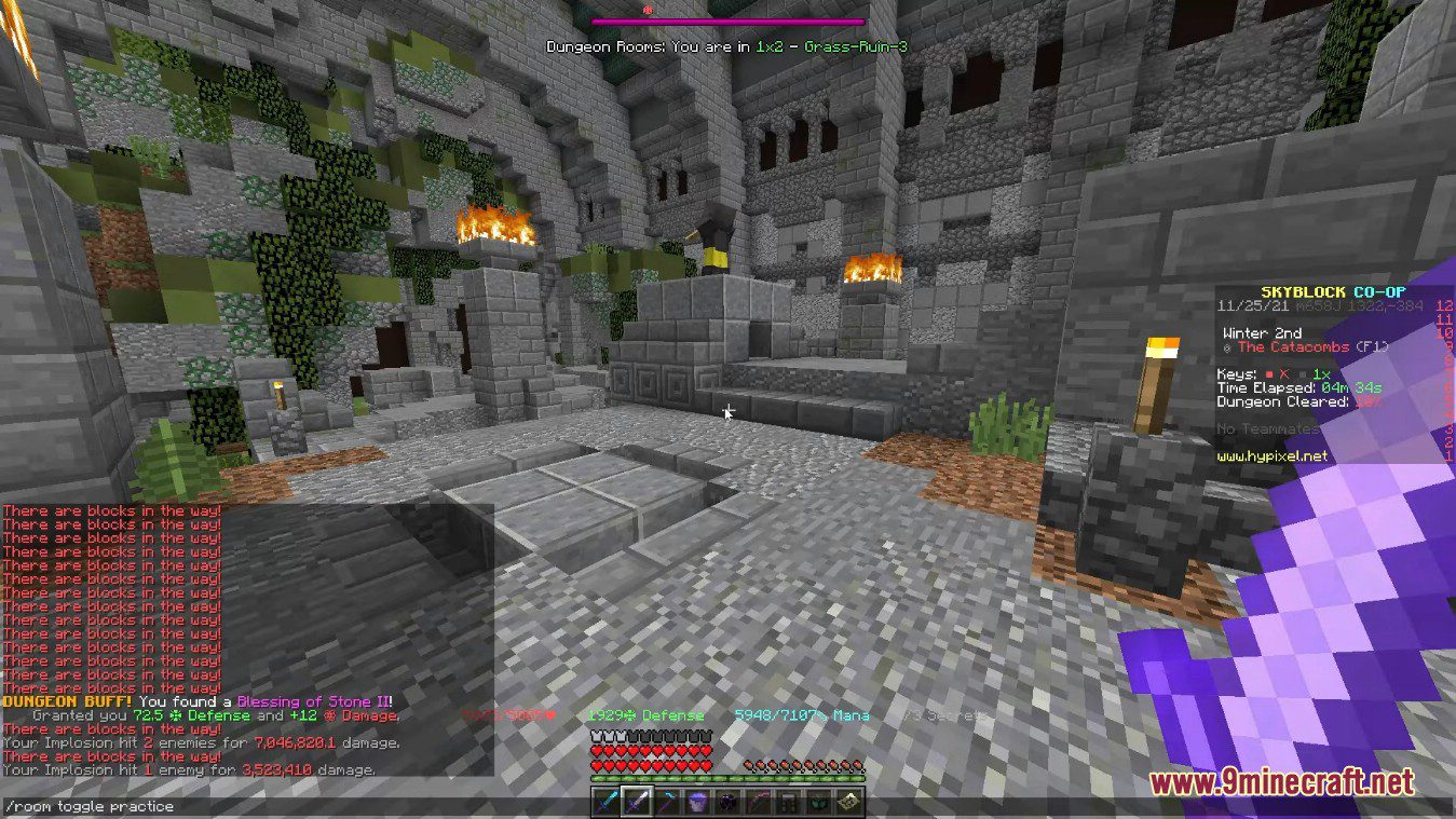 description_5 Dungeon Rooms Mod (1.8.9) - unraveling the deepest secrets of Hypixel Skyblock.