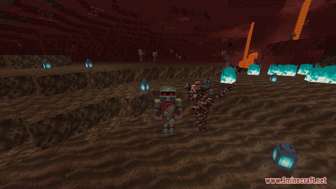 description_6 Rotten Piglins Mod (1.18.2) - variación sobre el tema de zombie Piglins
