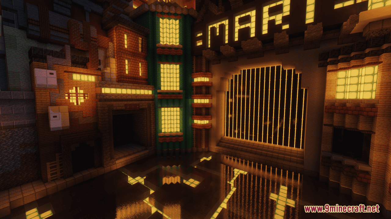 description_9 Cyberpunk Map (1.20.4, 1.19.4) - Cyberpunk inspired lobby