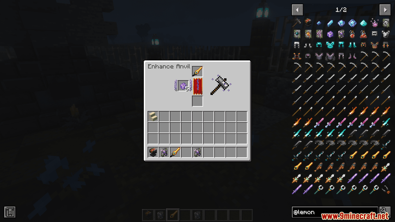 description_3 Lemon Kingdom Artifacts Mod (1.20.1) - Выковывайте и улучшайте свое самое мощное оружие!