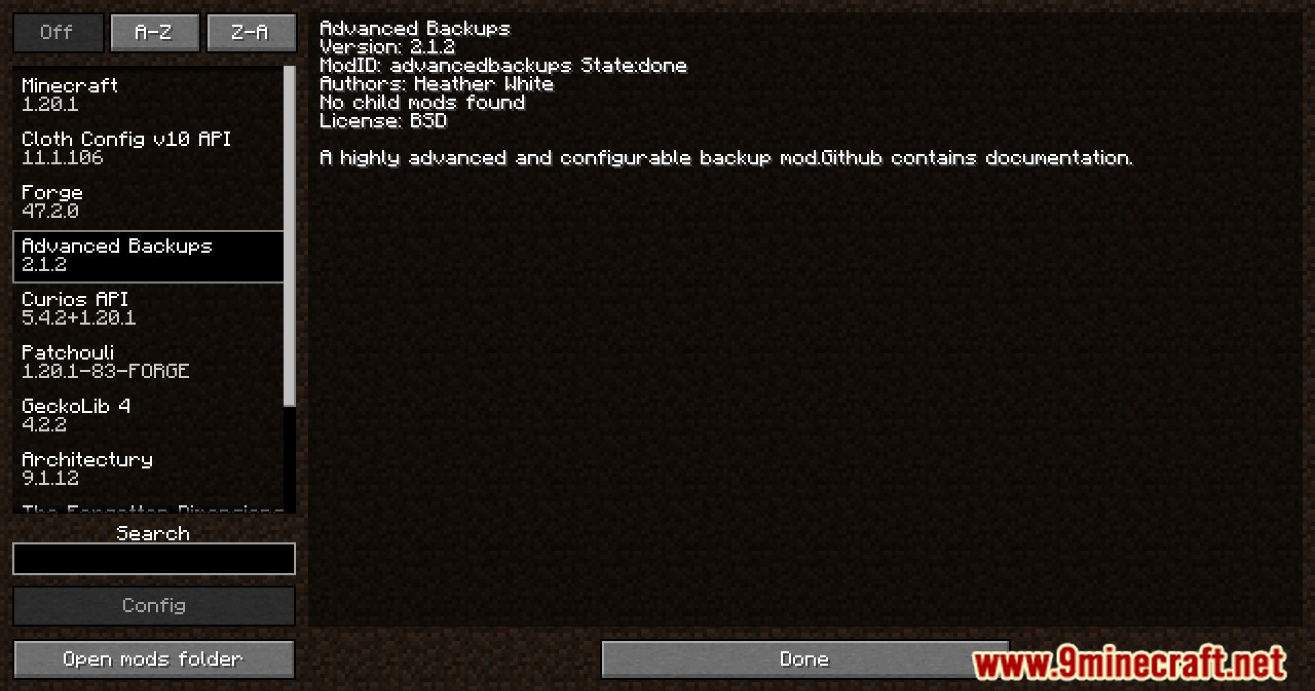 image 1 for Advanced Backup Mode (1.20.4) - Protect Your World