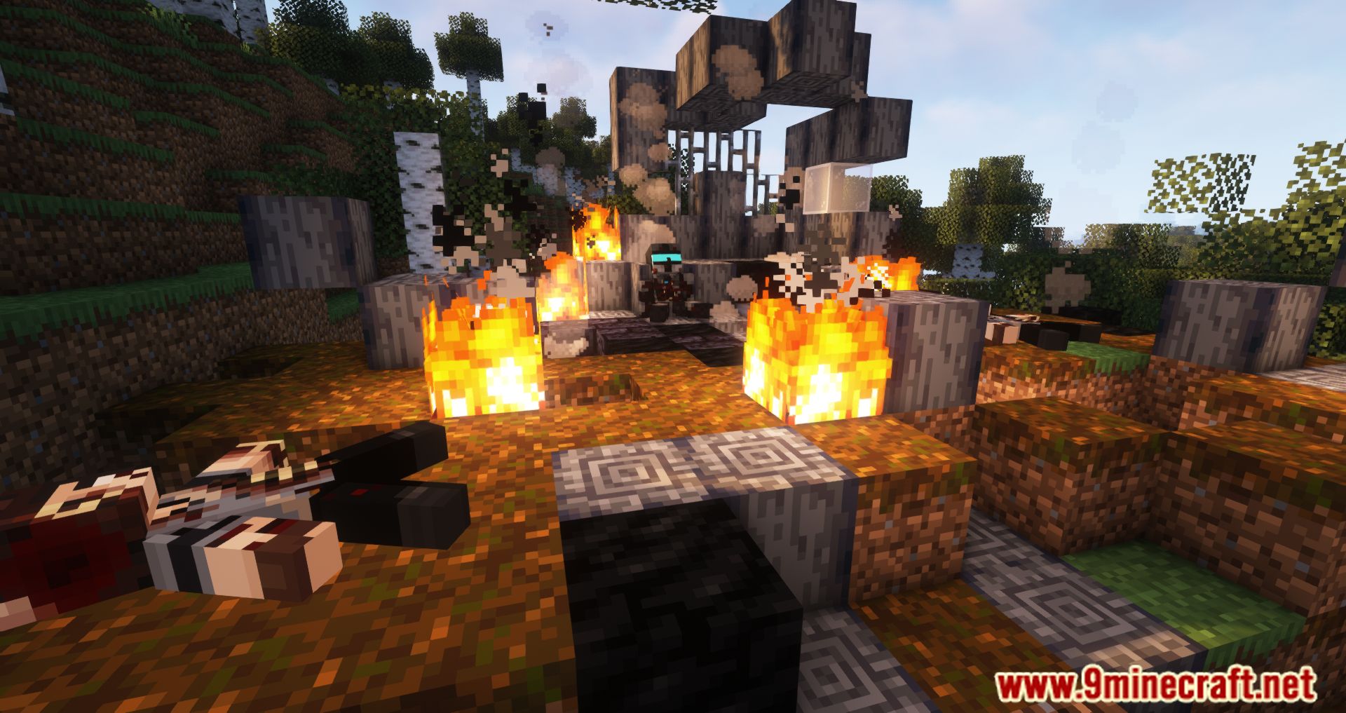 description_1 Mod Horror Elements - creating blood in Minecraft